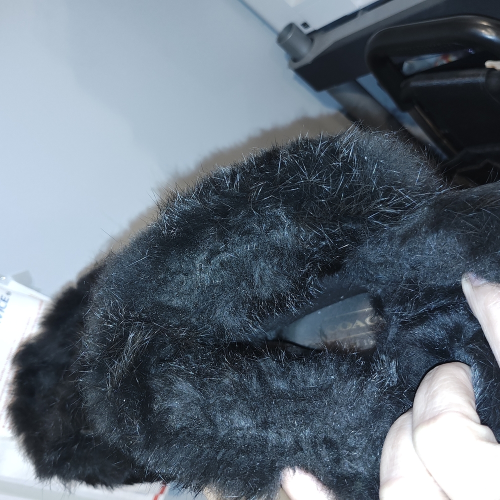 Coach Black Winter & Rain Boots with Fur Trim and Geometric Design - Picture 3 of 4